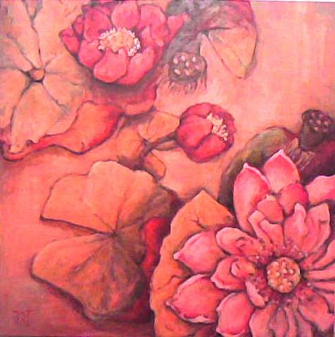 Flor de loto Oil Canvas Landscaping