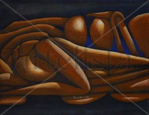 La Orgía 1 Oil Canvas Figure Painting