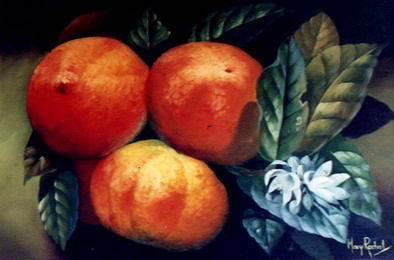 Bodegon mandarinas Oil Paper Still Life Paintings