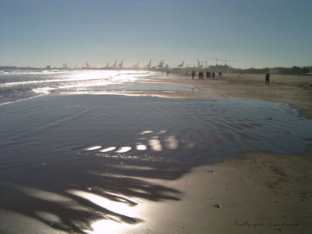 Playa de Valencia al mediodía, (Valencia beach at midday) Naturaleza Color (Digital)