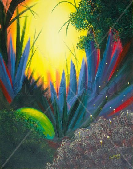 TROPICAL Acrylic Canvas Landscaping