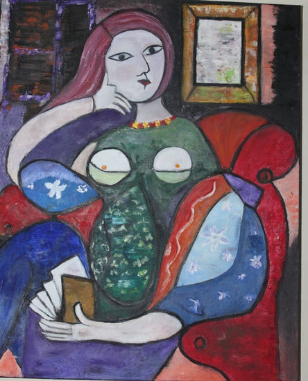 Homenaje a Picasso Oil Canvas Figure Painting