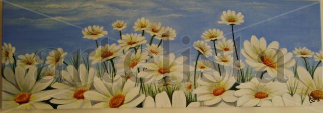 MARGARITAS Acrylic Canvas Floral Painting