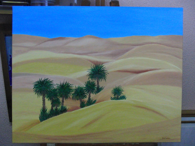 Pequeño oasis sahara Oil Canvas Landscaping