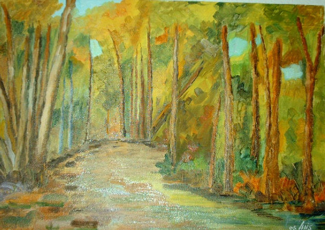 BOSQUE Y CAMINO Oil Canvas Landscaping