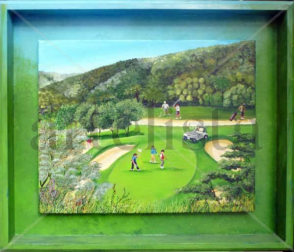 Campo de Golf de Izacaragua Oil Canvas Landscaping