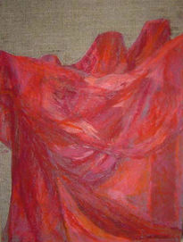 Red scarves and linen