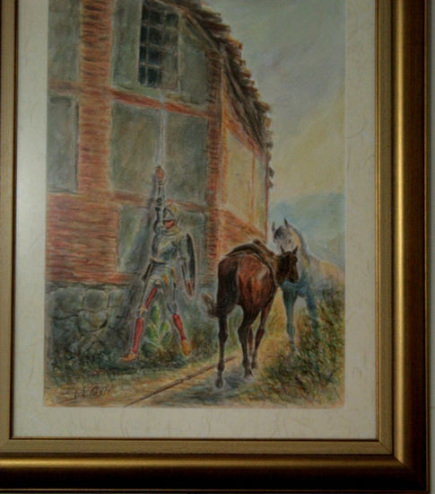 "Don Quijote en apuros" Watercolour Paper Landscaping