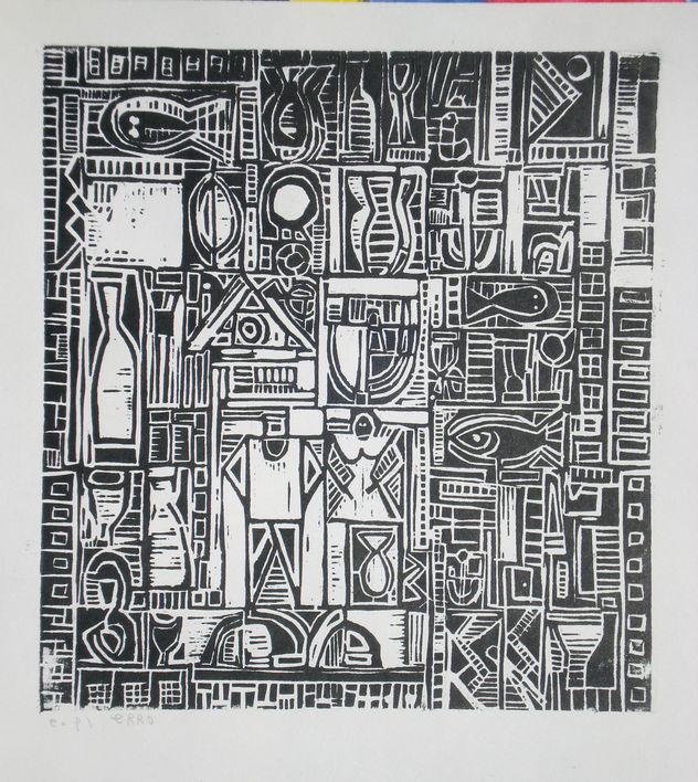torres garcia reproduccion en negro offset