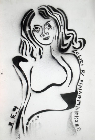 Woman in positive Etching Process