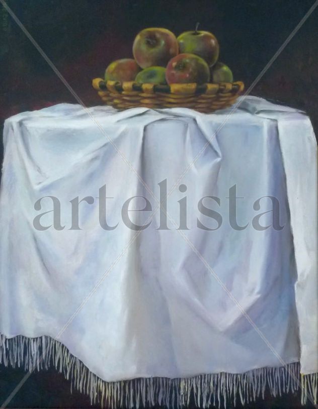cesto de manzanas