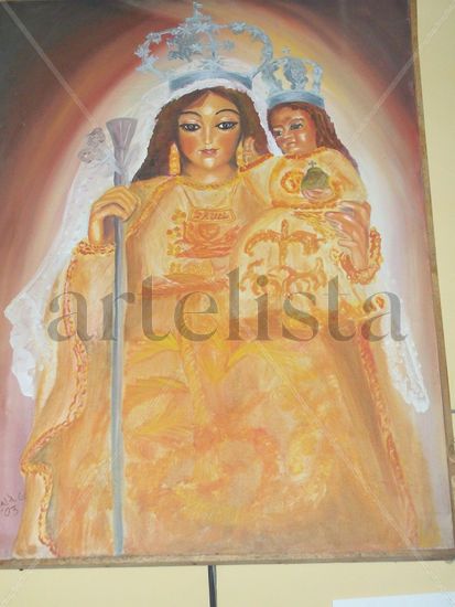 virgen bella Oil Canvas Landscaping