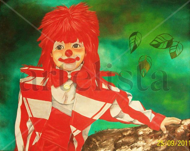 El Payaso TIN TIN Óleo Lienzo Retrato