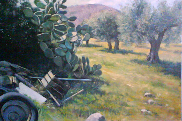 CHUMBERA Y OLIVOS Oil Canvas Landscaping