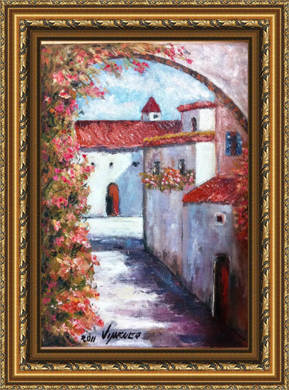 Un pueblo cualquiera Oil Canvas Landscaping