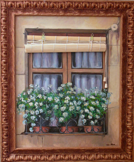 VENTANA CON PERSIANA Oil Canvas Landscaping