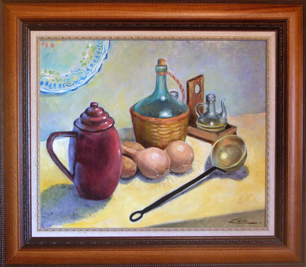 BODEGON CEBOLLAS Oil Canvas Landscaping