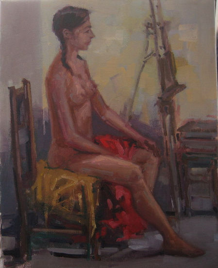 DESNUDO7 Óleo Tabla Desnudos