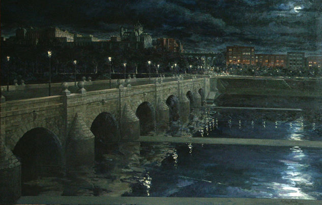 Puente de Segovia,1996 Óleo Lienzo Paisaje