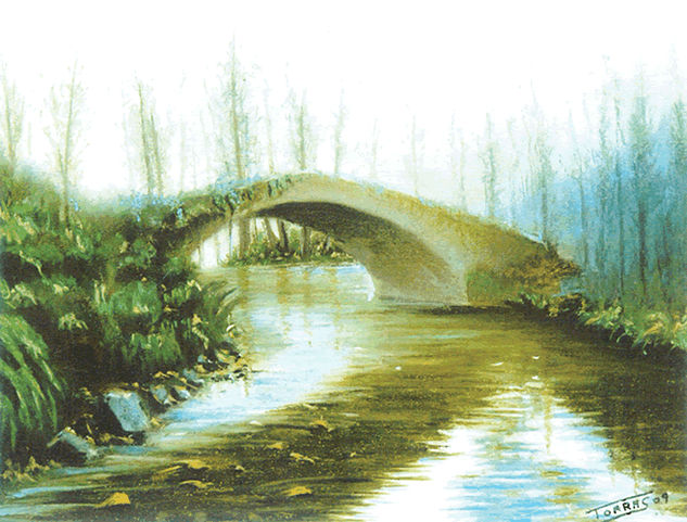 Parc de Montesquiu Pastel Cartulina Paisaje