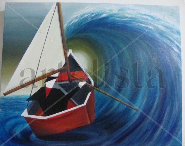 LA OLA Acrylic Canvas Figure Painting