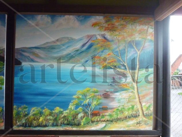 coatepeque I Oil Canvas Landscaping