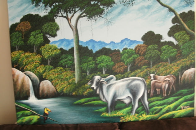 VOLCAN IRAZU DE CARTAGO. COSTA RICA.. PINTURA DE EDGAR PICO
