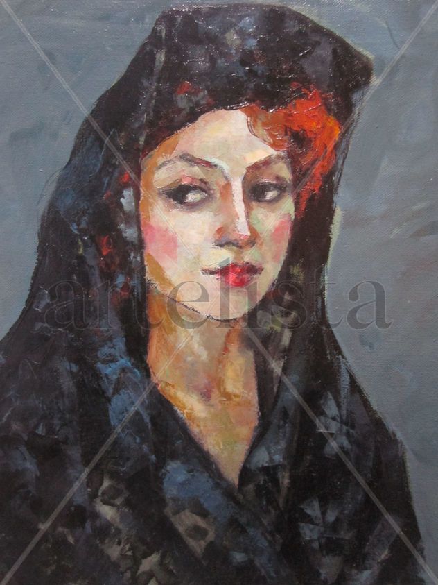 DAMA CON MANTILLA