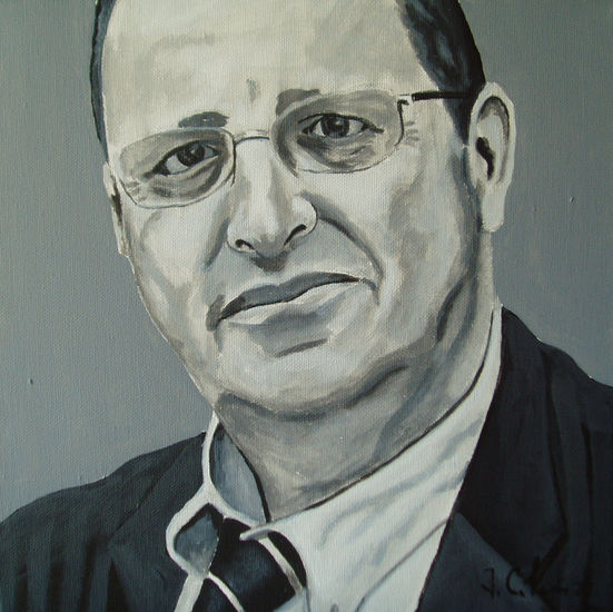 Retrato de Mateo. Acrylic Canvas Portrait