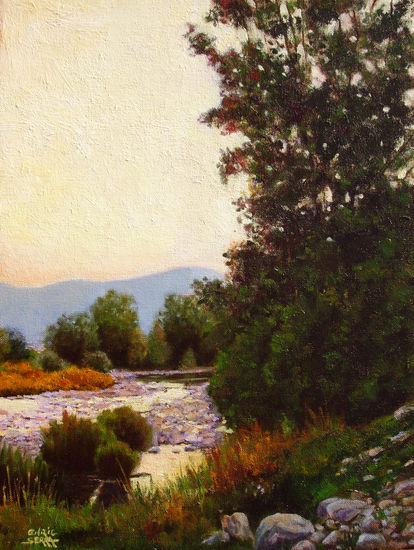 Rio seco / Dry river. Oil Canvas Landscaping