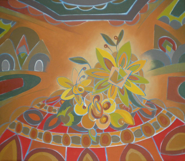 interior con flores