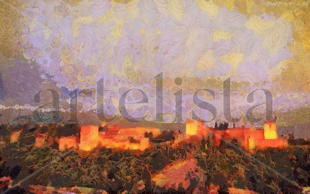 la sabika Oil Canvas Landscaping