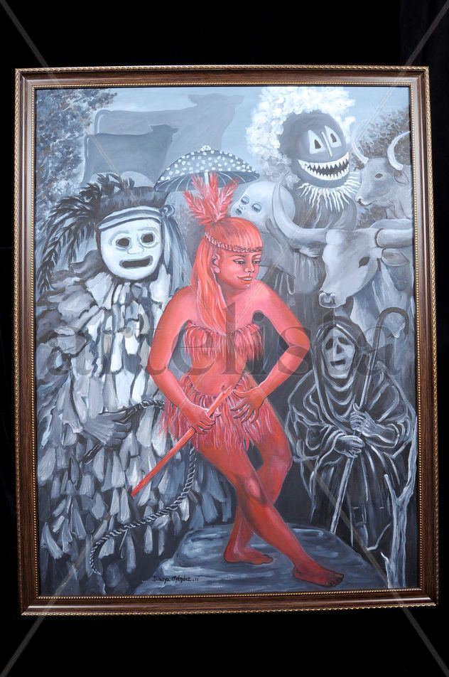 Visión de vaca del carnaval cimarrón