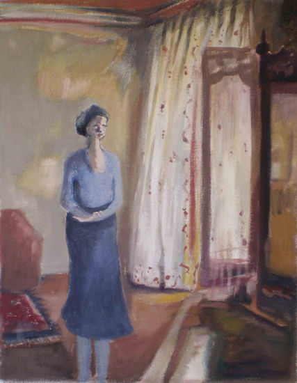 En esa casa Oil Canvas Figure Painting