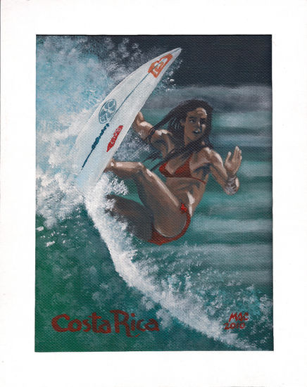 Surfista 1 Acrylic Canvas Figure Painting