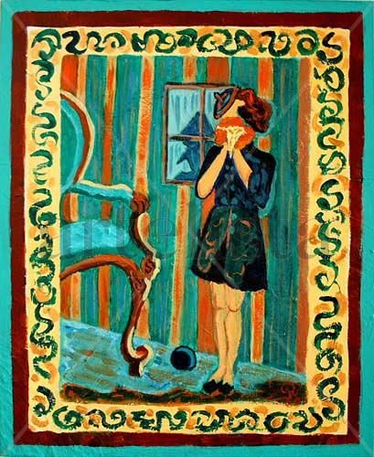 ALICE AUX PAYS DE LA MECHANTE SORCIERE Acrylic Canvas Figure Painting