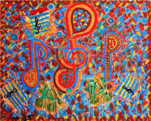 HYMNE A LA MUSIQUE Acrylic Canvas Others