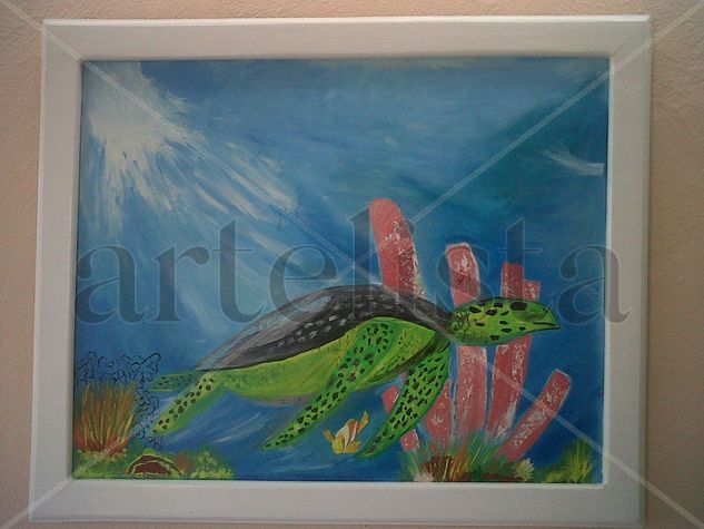 " MUNDO SUBMARINO " Oil Canvas Landscaping