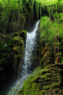 Cascada templo piedra