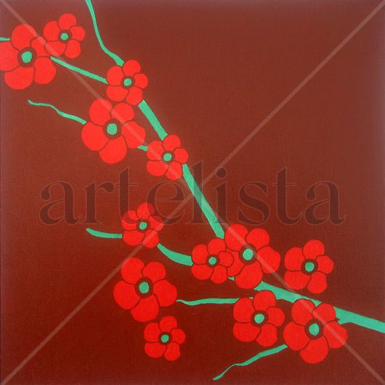 FLOWERS Acrylic Canvas Floral Painting