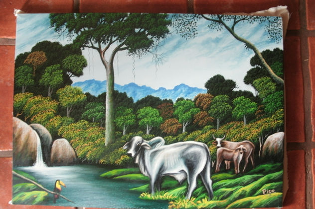 ESTA ES COSTA RICA. PINTURA DE EDGAR PICO DE COSTA RICA.