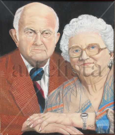 Ruth and Bob Pastel Paper Portrait