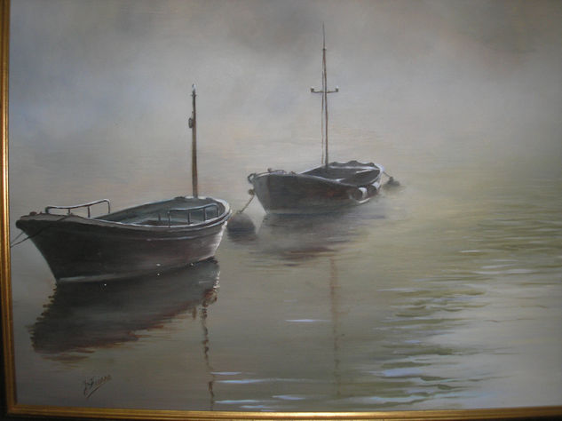 niebla en el mar Oil Canvas Landscaping