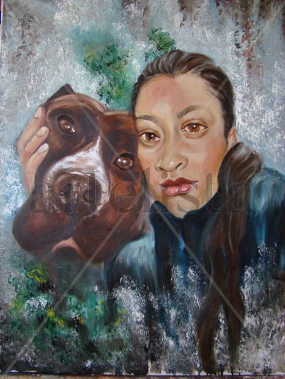 Adriana B. y Tino Oil Canvas Portrait