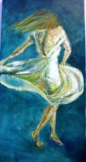 Bailarina de Aranjuez Oil Canvas Figure Painting