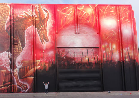 Dragon Rojo Graffiti