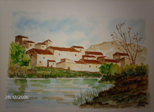 ORILLA DEL RIO Watercolour Card Landscaping