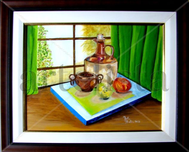 El licor de las tardecitas Oil Panel Still Life Paintings