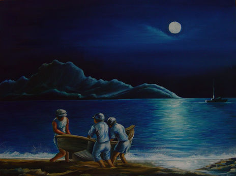 Monte Cara e a lua
