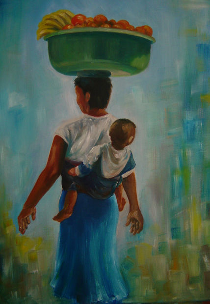 Mulher vendendo...